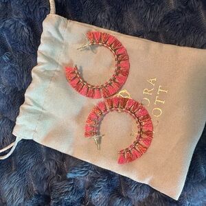 Kendra Scott Red Hoop Earrings